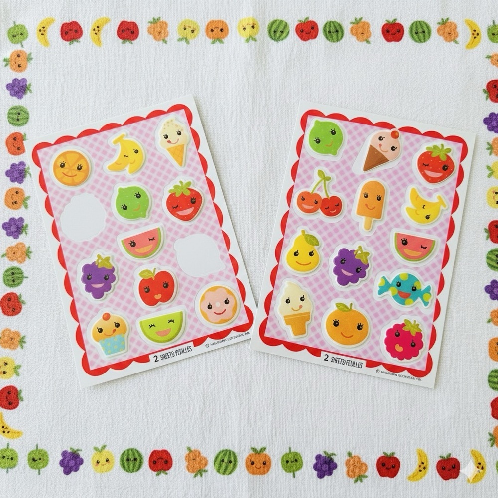 Hallmark Puffy Fruit and Dessert Stickers